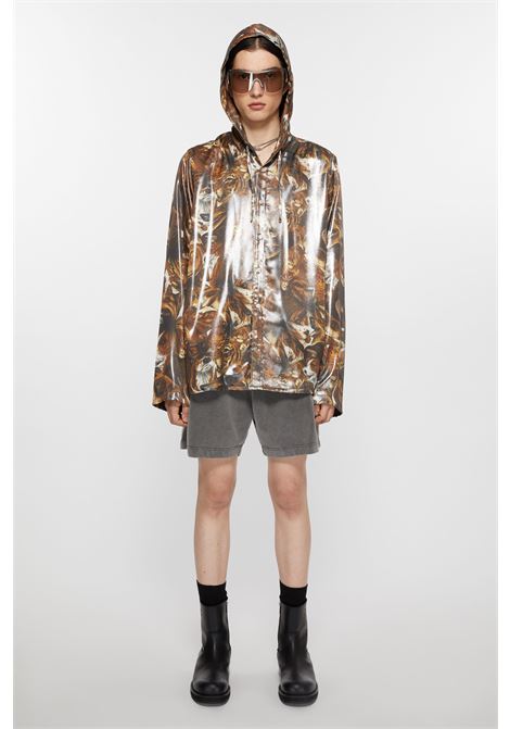 giacca con stampa laminata uomo multicolore in poliestere ACNE STUDIOS | B90758DCR